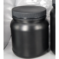 1000ml Tamper Evident HDPE Black Round Jar